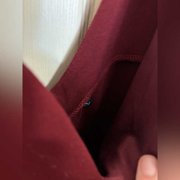 Oxiyuly Dark Red Wrap V-Neck Bodycon Cocktail Dress | Size L - Picture 5 of 6